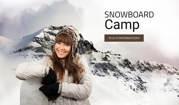 Camp de snowboard Créateur de site Web HTML