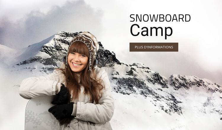 Camp de snowboard Modèle HTML