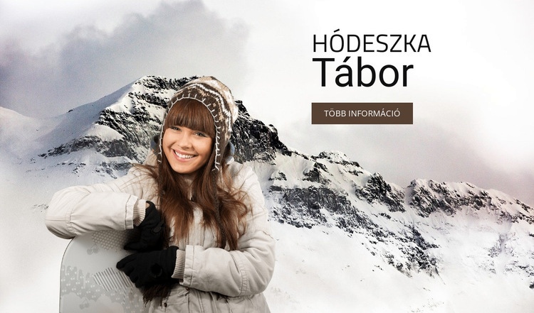 Snowboard tábor HTML Sablon