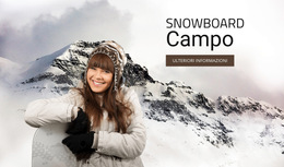 Campo Di Snowboard - Miglior Design Del Modello Di Sito Web