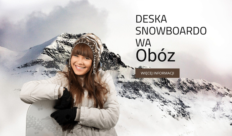 Obóz snowboardowy Motyw WordPress