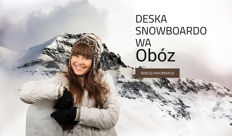 Obóz snowboardowy Szablon HTML