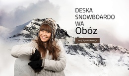 Sekcje Strony Głównej Dla Obóz Snowboardowy