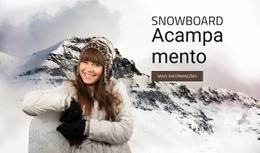 Acampamento De Snowboard - Inspiração Para Maquete De Site