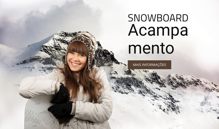 Acampamento de snowboard Tema WordPress