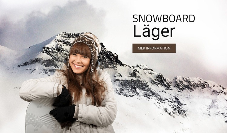 Snowboardläger HTML-mall
