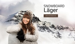 Snowboardläger - Responsiva Webbplatsmallar