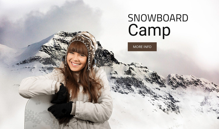 Snowboard camp Website Mockup