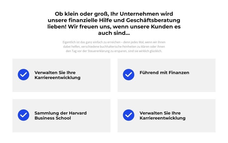 Unmittelbare Ziele Website-Modell