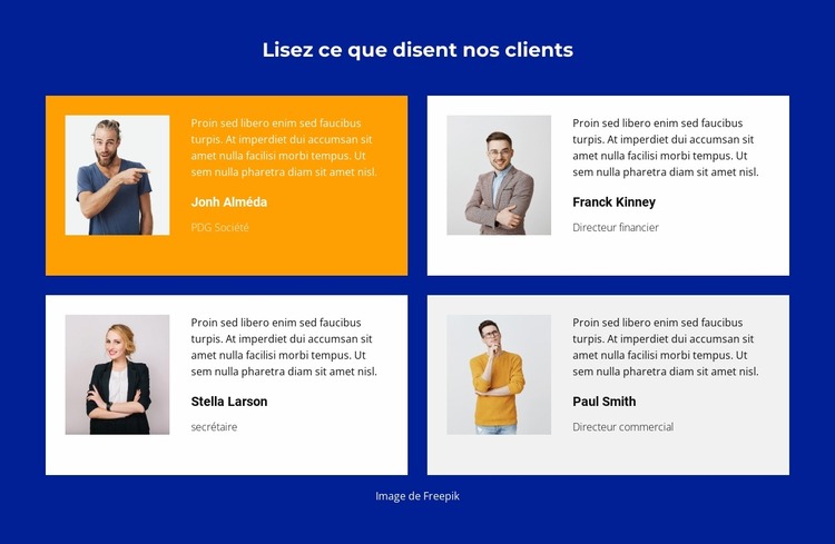 Rétroaction sur le travail Modèle Joomla