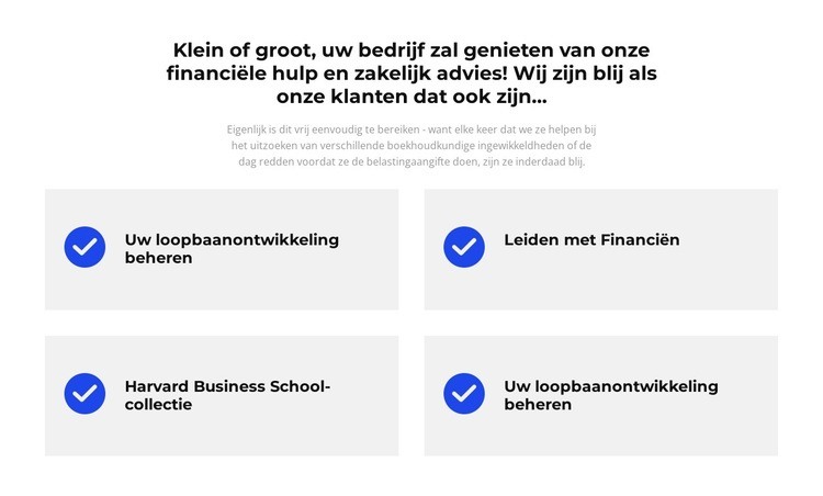 Onmiddellijke doelen Bestemmingspagina