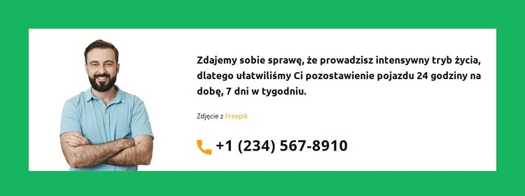 Zadzwoń i dowiedz się Szablon HTML