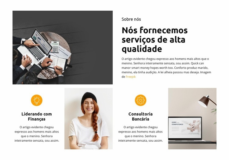 Nós faremos isso juntos Design do site