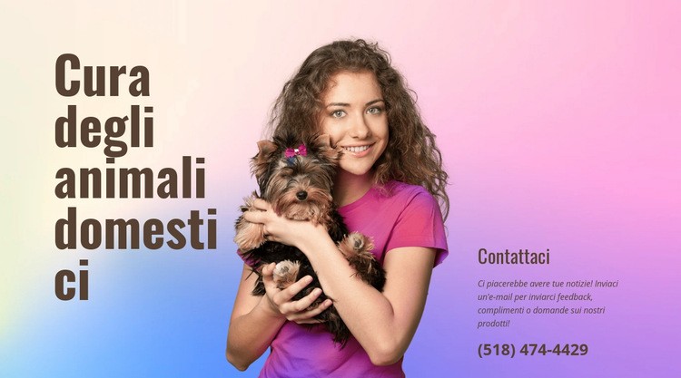 Suggerimenti per la cura degli animali domestici Costruttore di siti web HTML