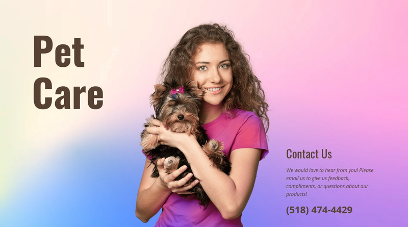 Pet care tips Web Page Design
