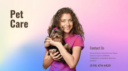 Pet Care Tips - Website Mockup Inspiration