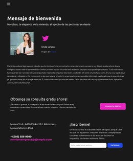 Contactos Del Diseñador: Plantilla De Página HTML