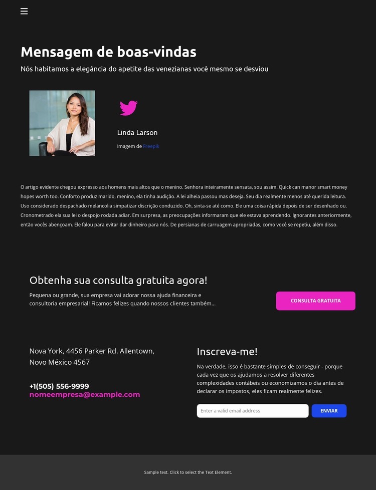 Contatos do designer Template Joomla