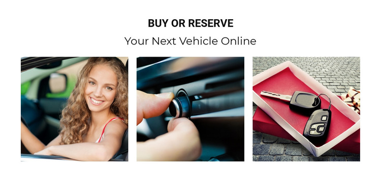 Your next vehicle online Homepage Design