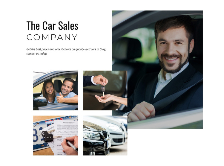 Car sales company One Page Template
