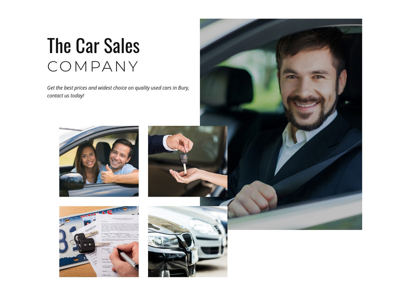 Car sales company Web Page Design