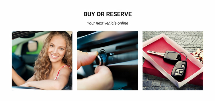 Your next vehicle online Website Mockup