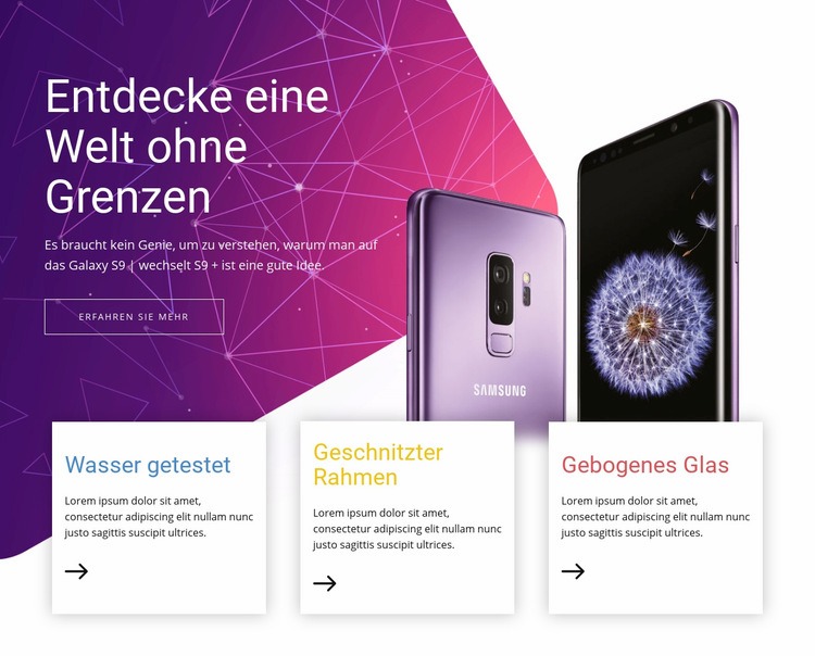 Geräte mit moderner Technologie Website design