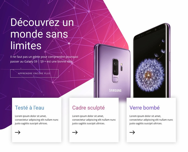 Appareils technologiques modernes Conception de site Web