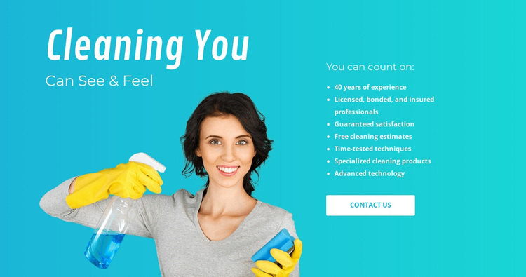 House cleaning services  Joomla Page Builder