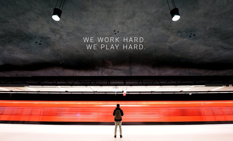 We work hard CSS Template