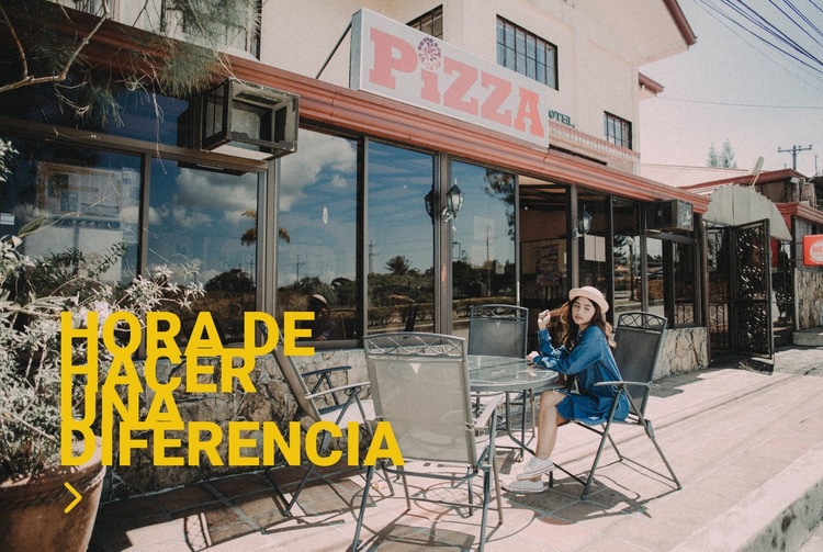 Comida italiana en la calle Plantilla de una página