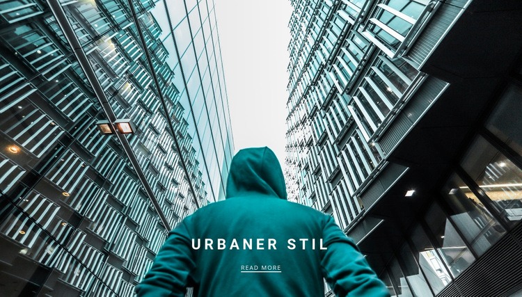 Urbaner Stil der modernen Mode Website-Modell