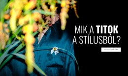 Designer Ruhák - Céloldal Sablon