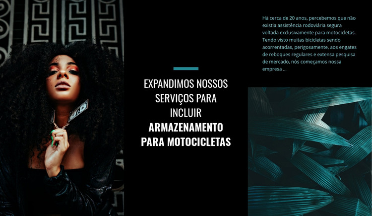 Motocicleta de serviços Modelo HTML