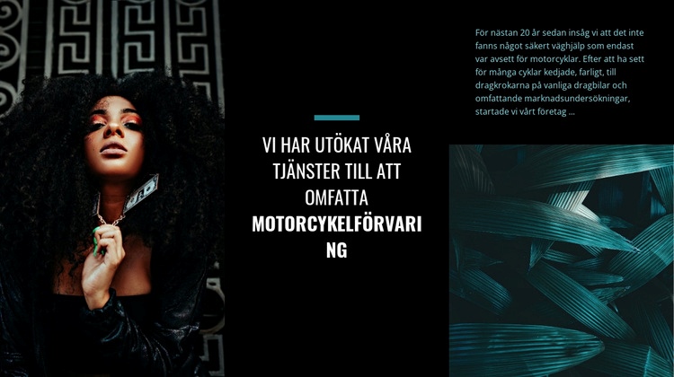 Tjänster motorcykel HTML-mall