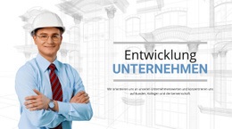 Entwicklungsbauunternehmen - Kostenlose Website-Vorlage