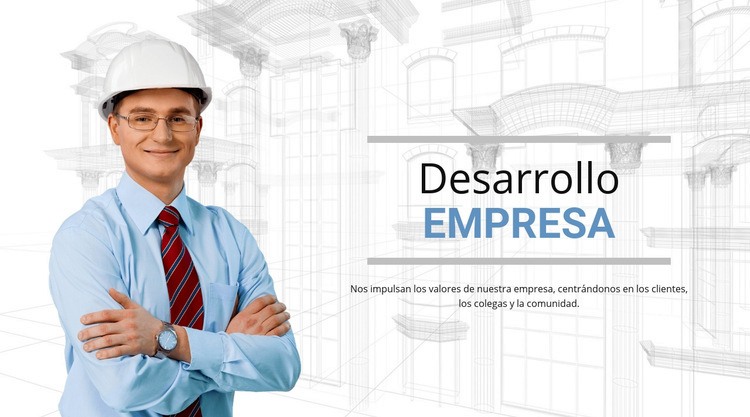 Empresa constructora de desarrollo Plantilla de sitio web