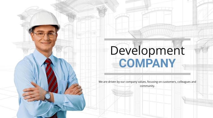 Development building company  One Page Template