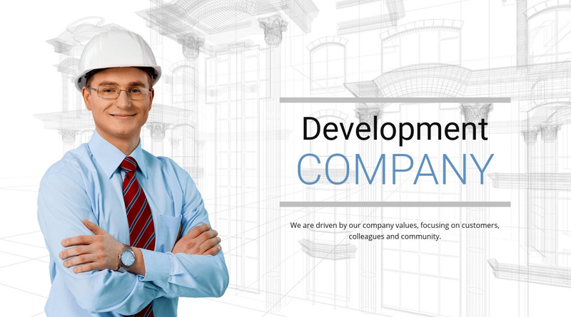 Development building company  Squarespace Template Alternative
