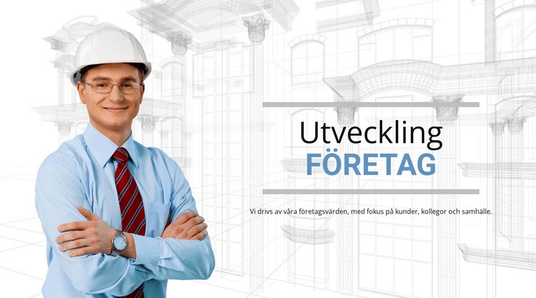 Utvecklingsbyggande företag HTML-mall