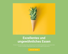 Site-Vorlage Für Exzellentes Und Ungewöhnliches Essen