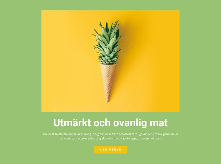 Utmärkt och ovanlig mat HTML-mall