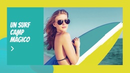 Campamento De Surf Mágico: Plantilla Adaptable HTML5