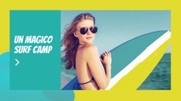 Campo Di Surf Magico - Mockup Del Sito Web Con Funzionalità