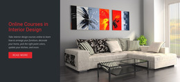 Online Courses In Interior Design - Beautiful Website Mockup