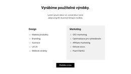 Dva Textové Sloupce A Tlačítko #Website-Templates-Cs-Seo-One-Item-Suffix