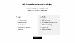 Zwei Textspalten Und Eine Schaltfläche - Kostenlose Vorlagen