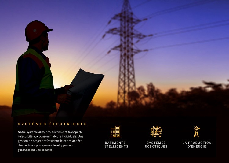 Services de systèmes électriques Conception de site Web
