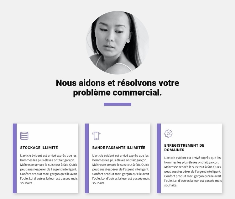 Solutions d'affaires rapides Modèle d'une page