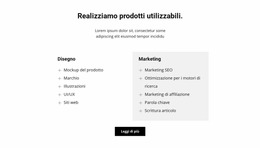 Due Colonne Di Testo E Un Pulsante - Modello Joomla Semplice